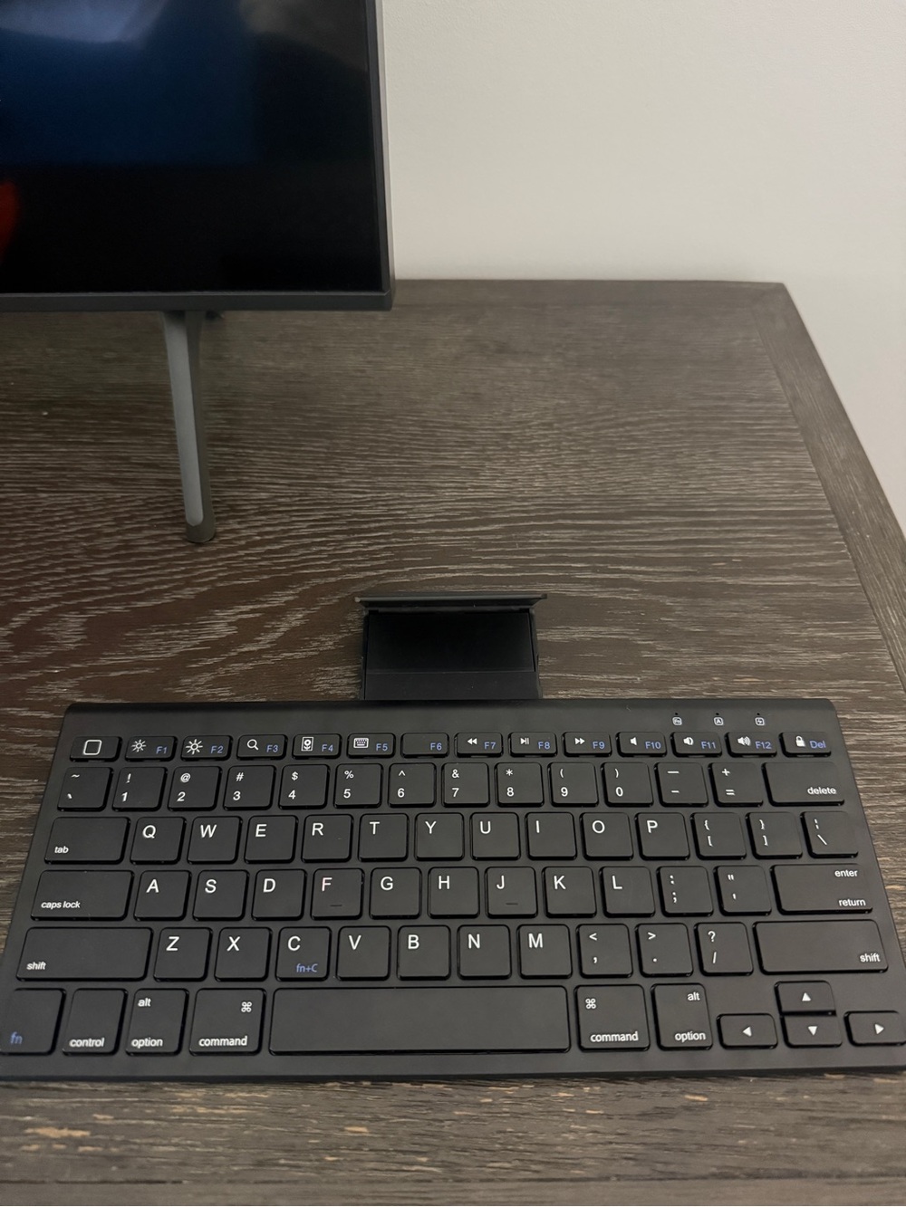 Wireless Bluetooth Tablet Keyboard with Integrated Stand - Black
